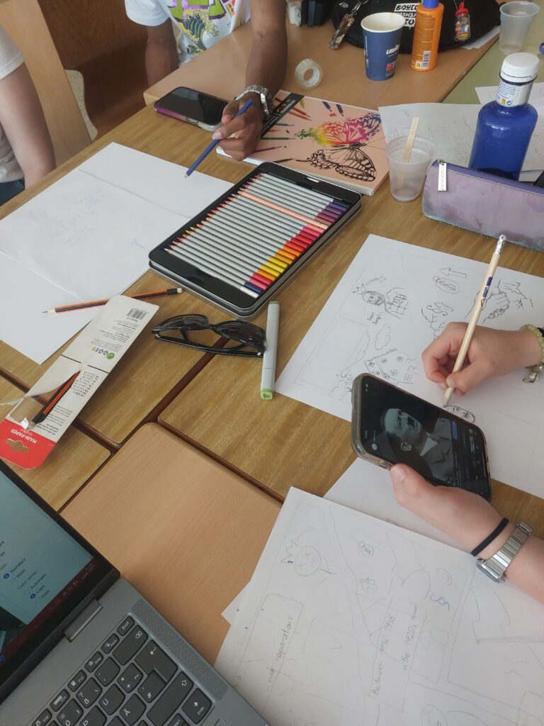 Produktive Arbeit am Projekt.